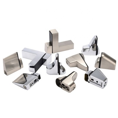 Best sale glass bracket clamp cabinet shelf supports chrome glass shelf clips