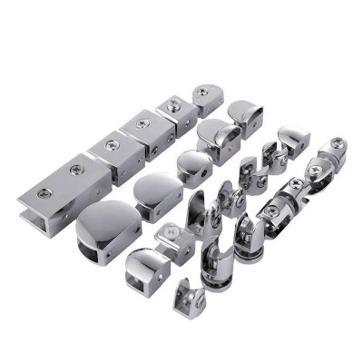 Hot sale rectangle aluminium alloy glass clamp glass shelf support clip